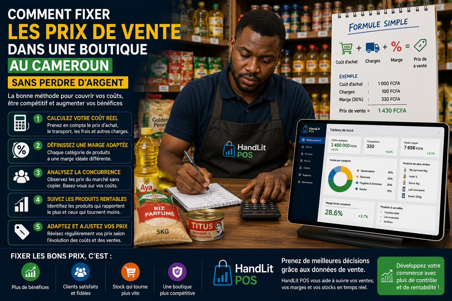 How to Set Selling Prices in a Shop in Cameroon Without Losing Money