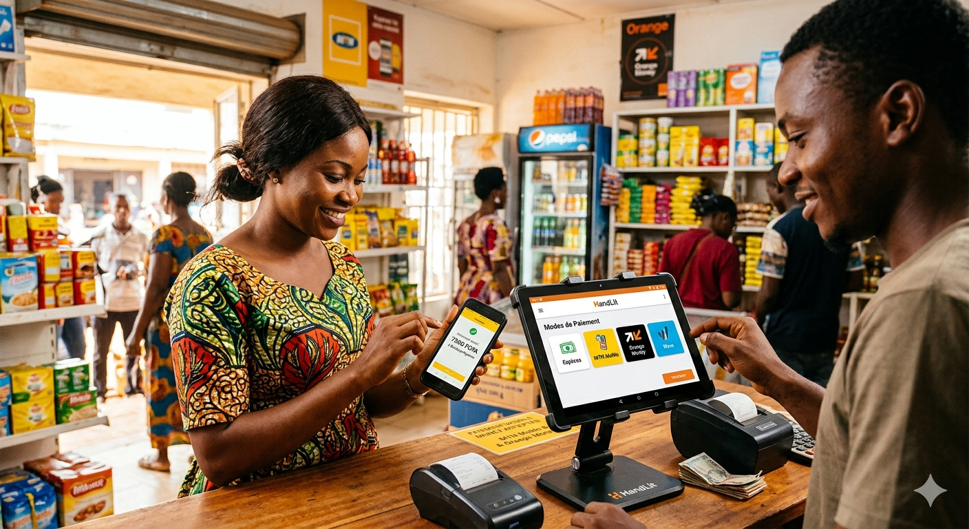 Mobile Money et caisse enregistreuse en Afrique : suivre MTN MoMo et Orange Money avec HandLit POS