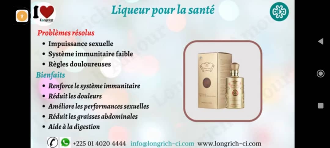 Liqueur pour santé